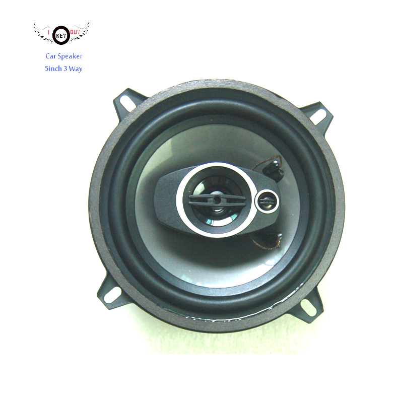 Audio Universal Music - 1個 5.25インチ 車載用同軸3ウェイRMS 50W 4オームオーディオスピーカー ラバーエッジインジェクションコーン