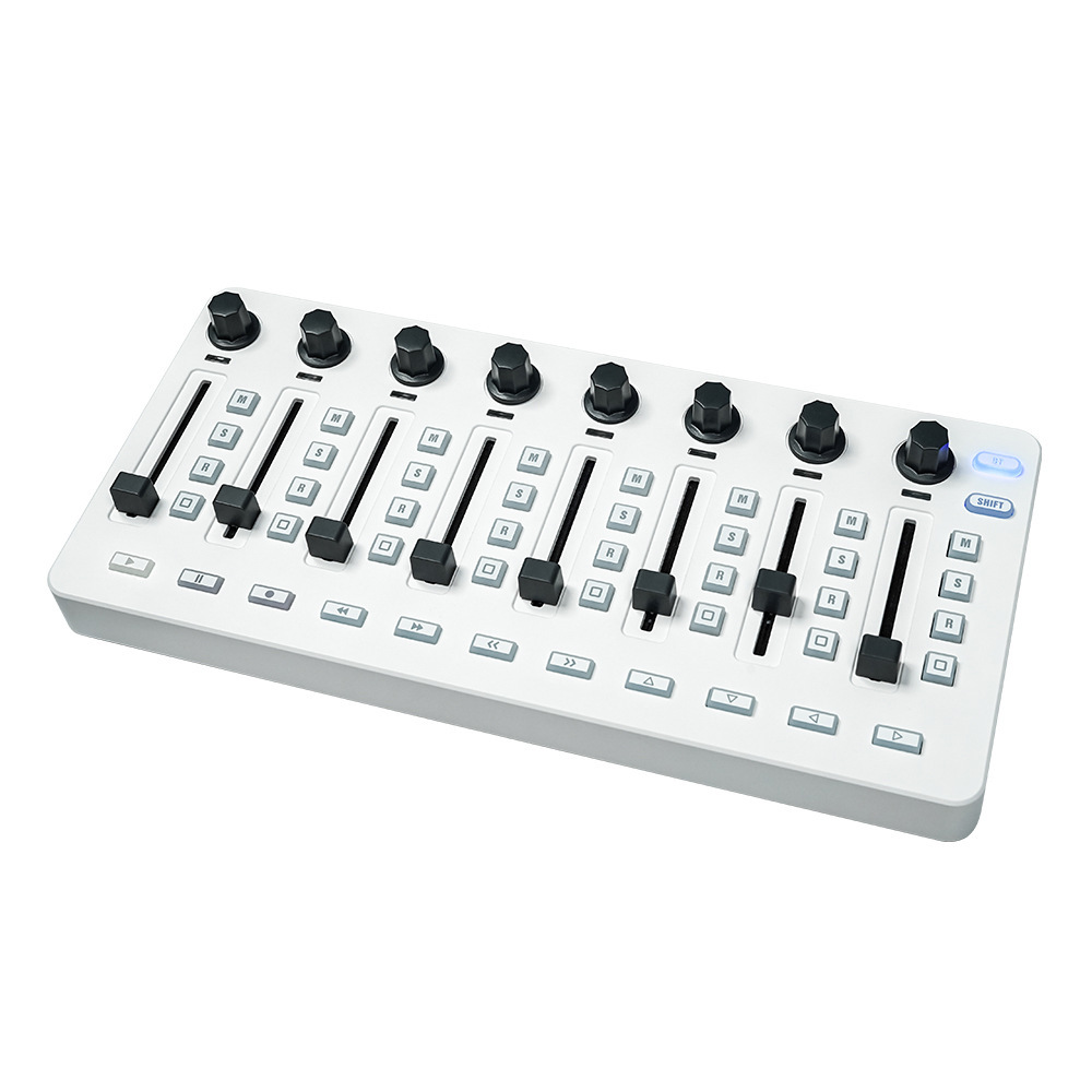 Audio Music Interface - MIDIコントローラーミキサー、8つのエンコーダー、ソフトウェア制御、オーディオインターフェース、DJ機器、音楽制作、USB電源