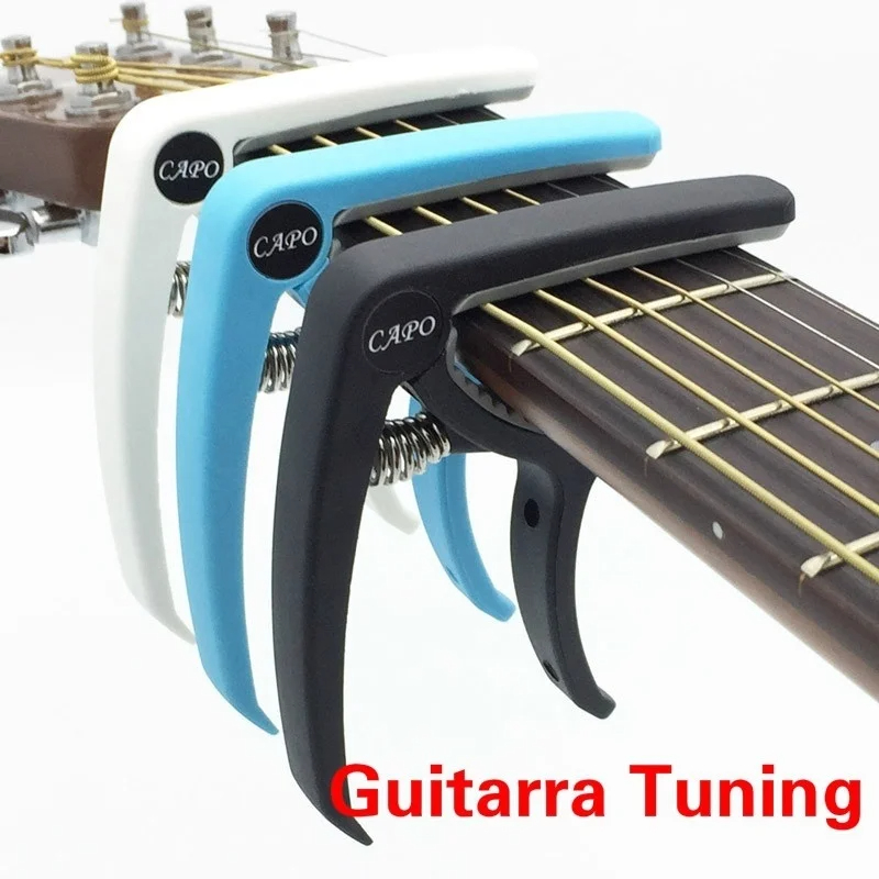 Guitar Tuner Clip - プラスチックギターカポ 6 弦アコースティッククラシックエレキギターチューニングクランプ楽器アクセサリーエレキギター