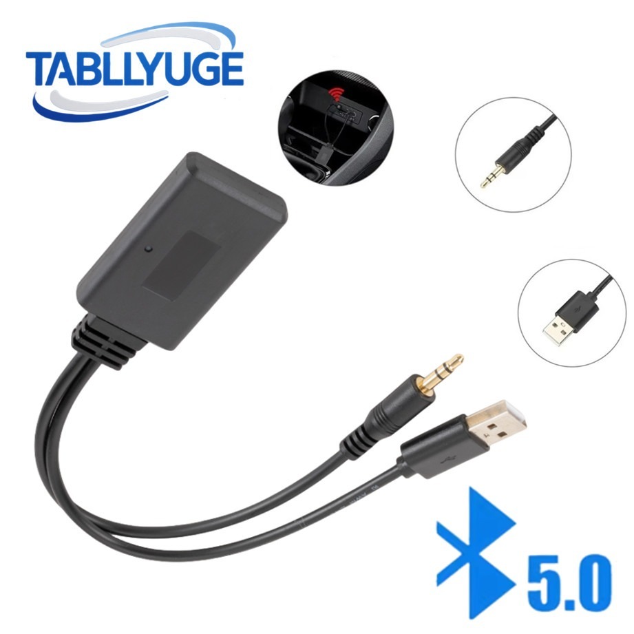 Audio Universal Music - Bluetoothオーディオアダプター Aux 3.5mm 車載USBレシーバーケーブル スピーカー音楽用 ユニバーサルカー
