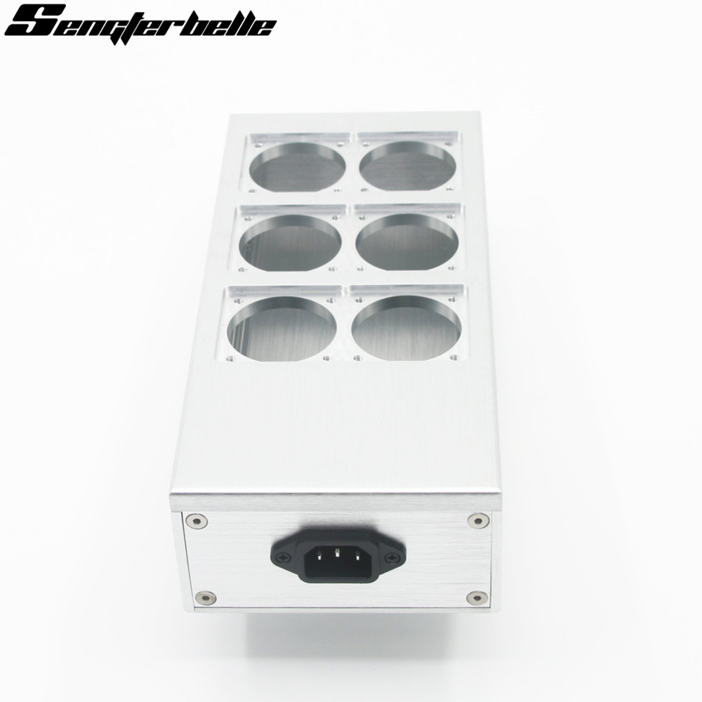 Headphone Amplifier Dac - Hi-Fi 6ポート EU規格電源ソケットボックス プレミアムアルミ合金シャーシ、オーディオオーディオファングレード電源コンセントエンクロージャー