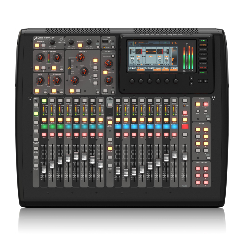 Audio Music Live - ベリンガー X32 コンパクト 40チャンネル デジタルミキサーコンソール プロフェッショナルオーディオステージ機器およびライブショーサウンドシステム用
