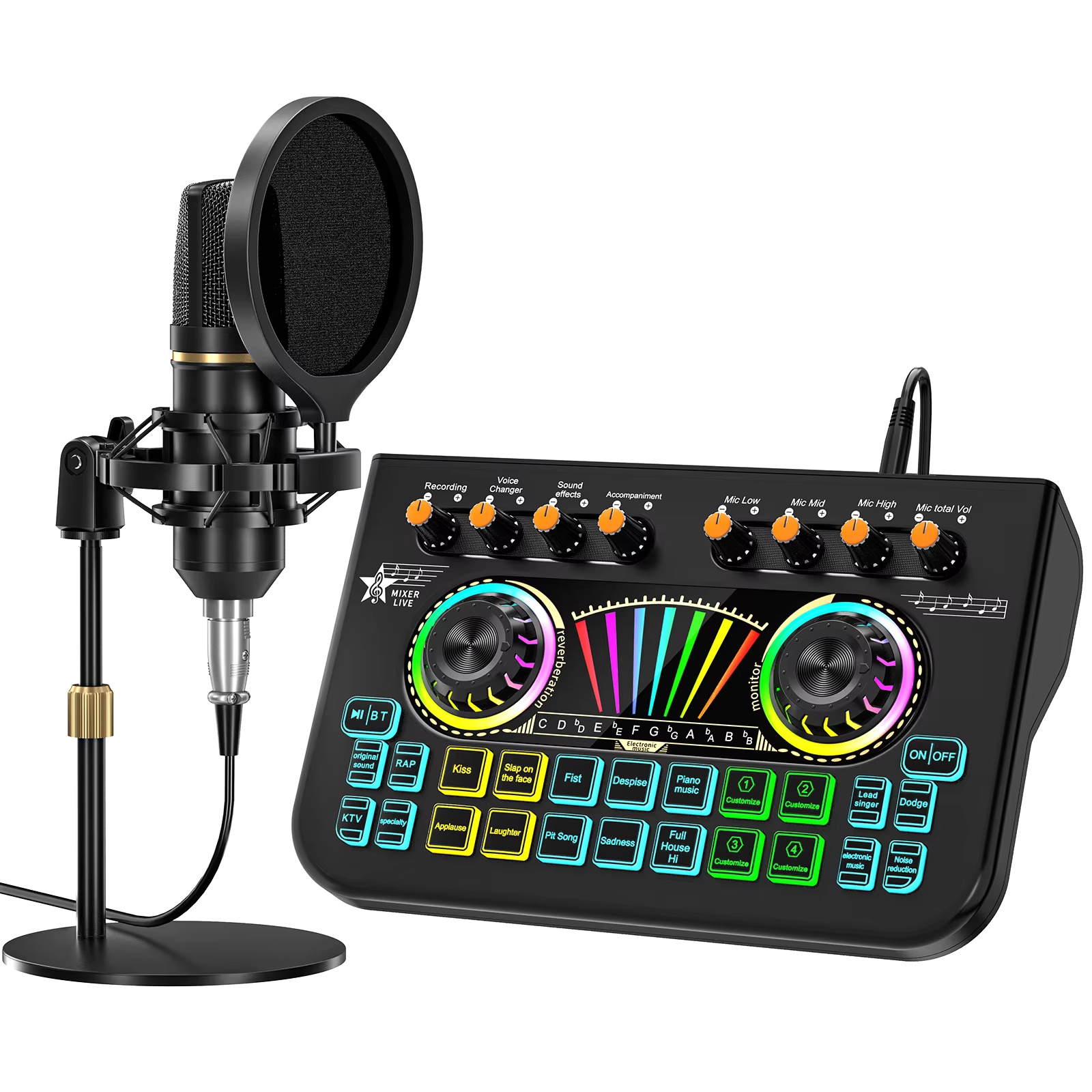 Audio Music In Youtube - Tenlamp X3 BM800 ポッドキャストマイクバンドルキット、3.5mmコンデンサーマイク、ライブサウンドカードオーディオミキサー、PC、スマホ、ゲーム、ストリーミング、歌、カラオケ、YouTube、Vlog用のプロフェッショナル音楽スタジオフルセットアップ
