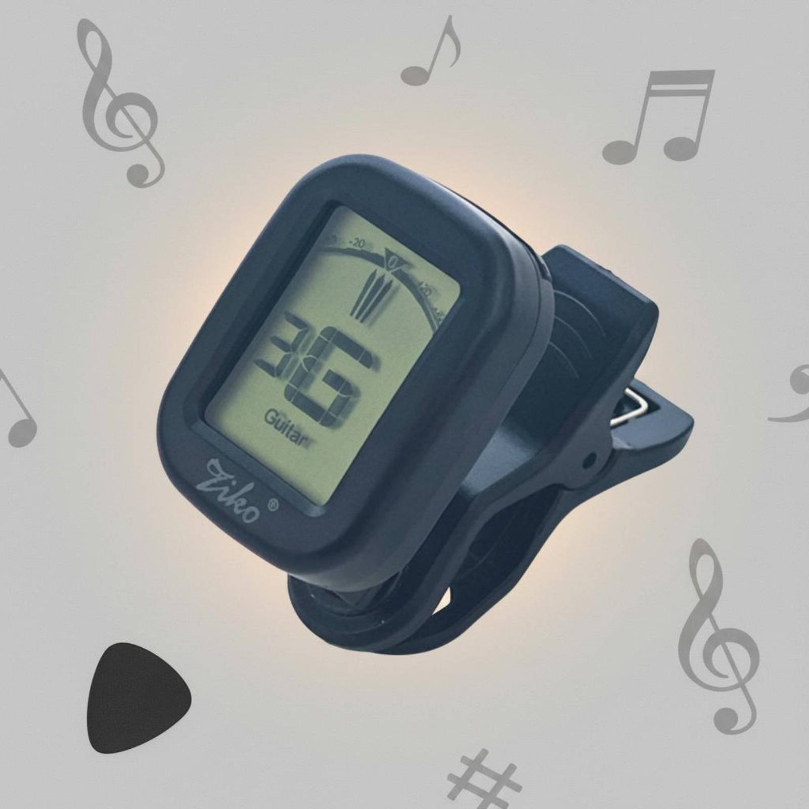 クロマチックスナップオンチューナー 読みやすいディスプレイ  - Guitar Tuner Clip のレビューと価格