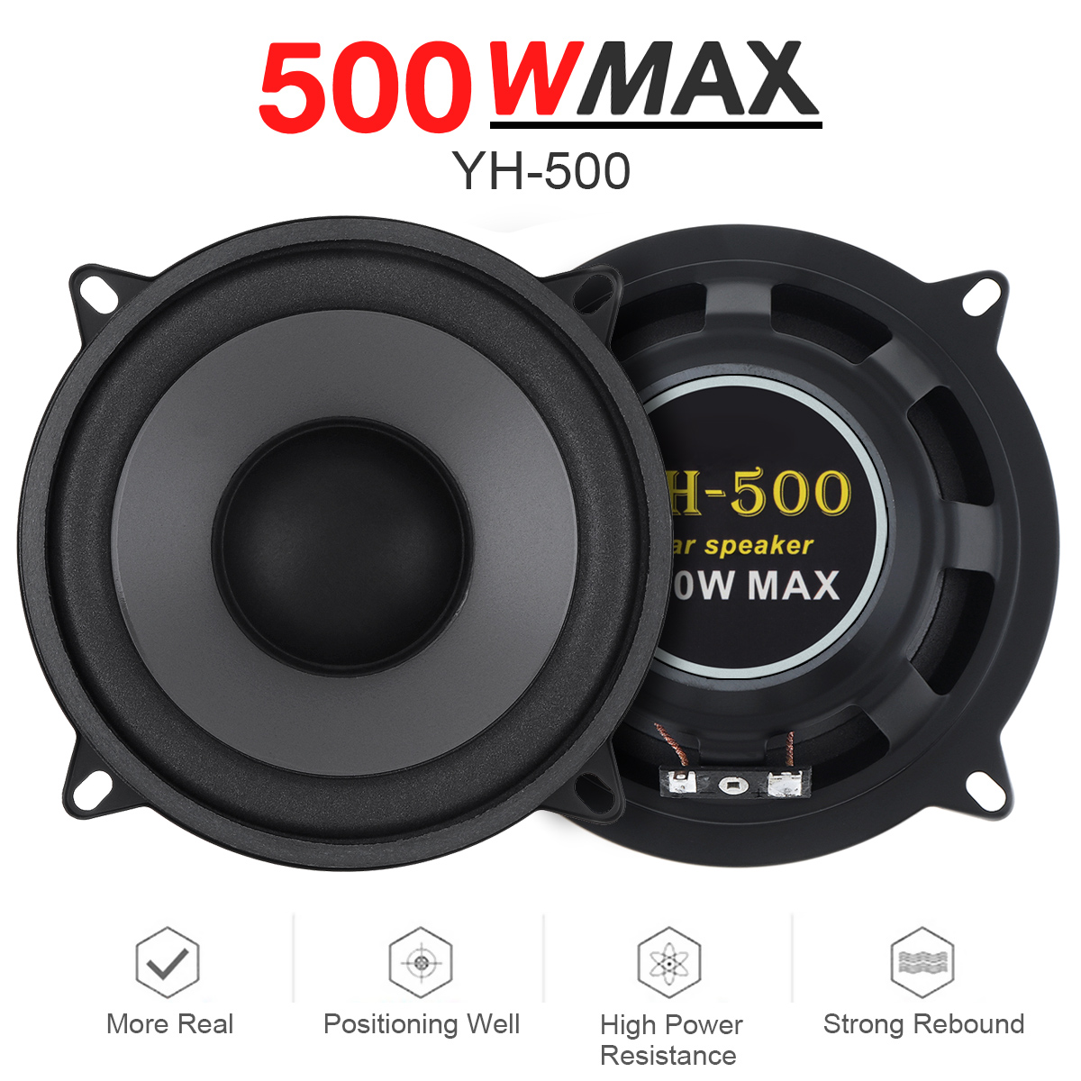 5インチ400ワット/500ワット2双方向カーhifi同軸ス - Audio Universal Music のレビューと価格