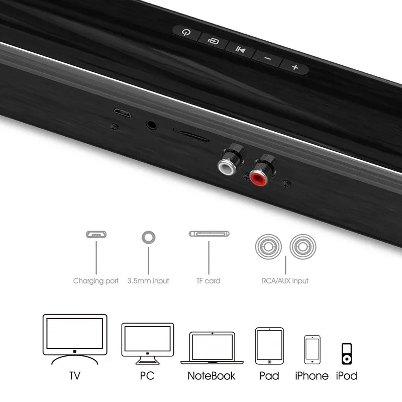 40 ワットワイヤレス Bluetooth サウンドバーステ - Audio Music Visualizer Free のレビューと価格