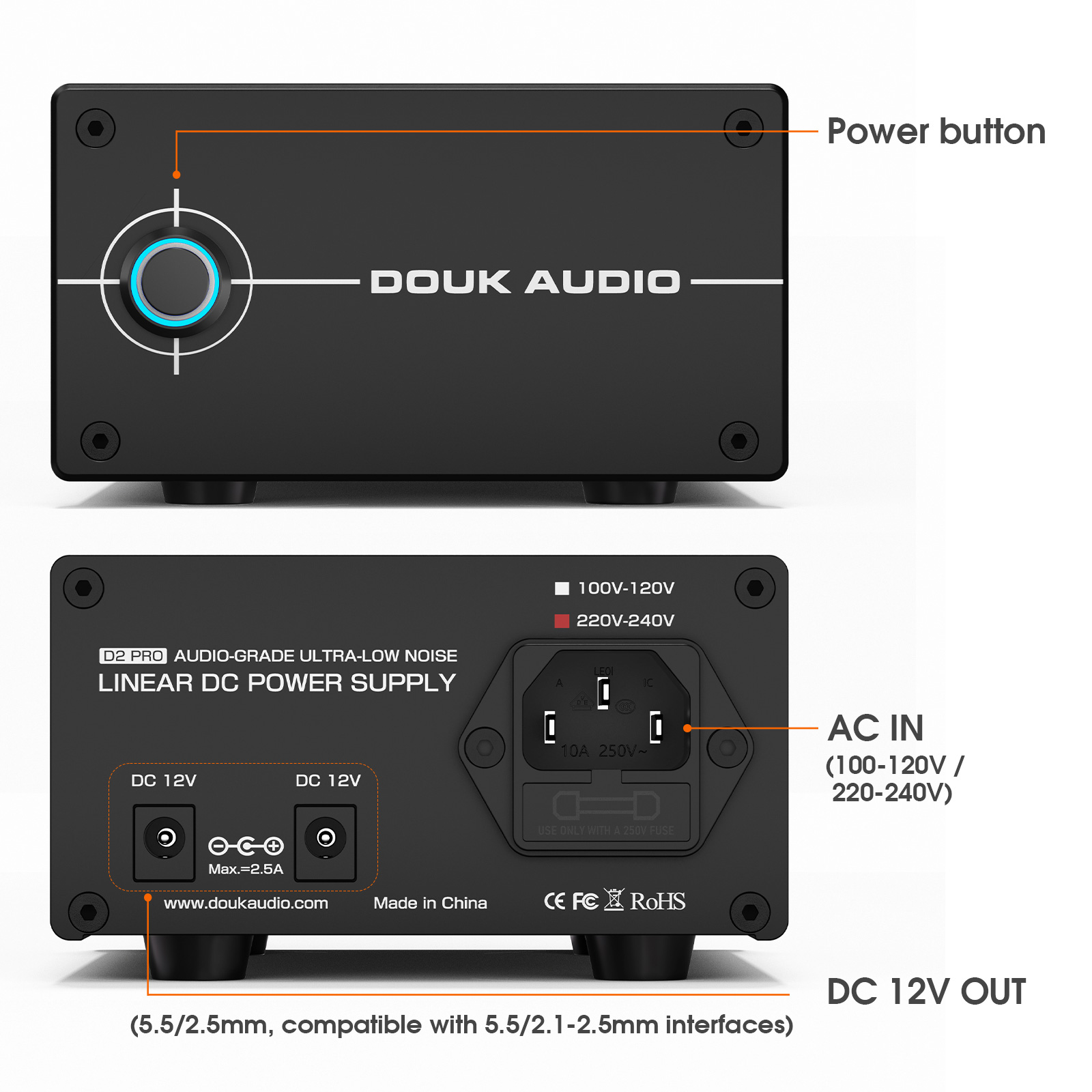 Douk Audio DC 12V 35W 安定化リニア電源 - Headphone Amplifier Dac のレビューと価格