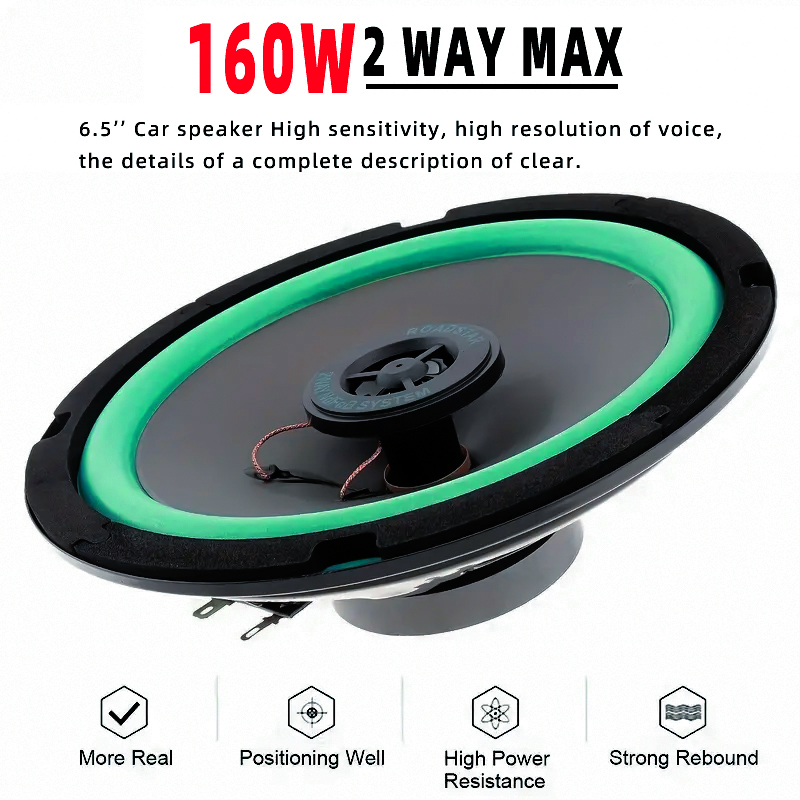 1PC 160W 6.5インチ車載同軸スピーカーHiFiカー - Audio Universal Music のレビューと価格