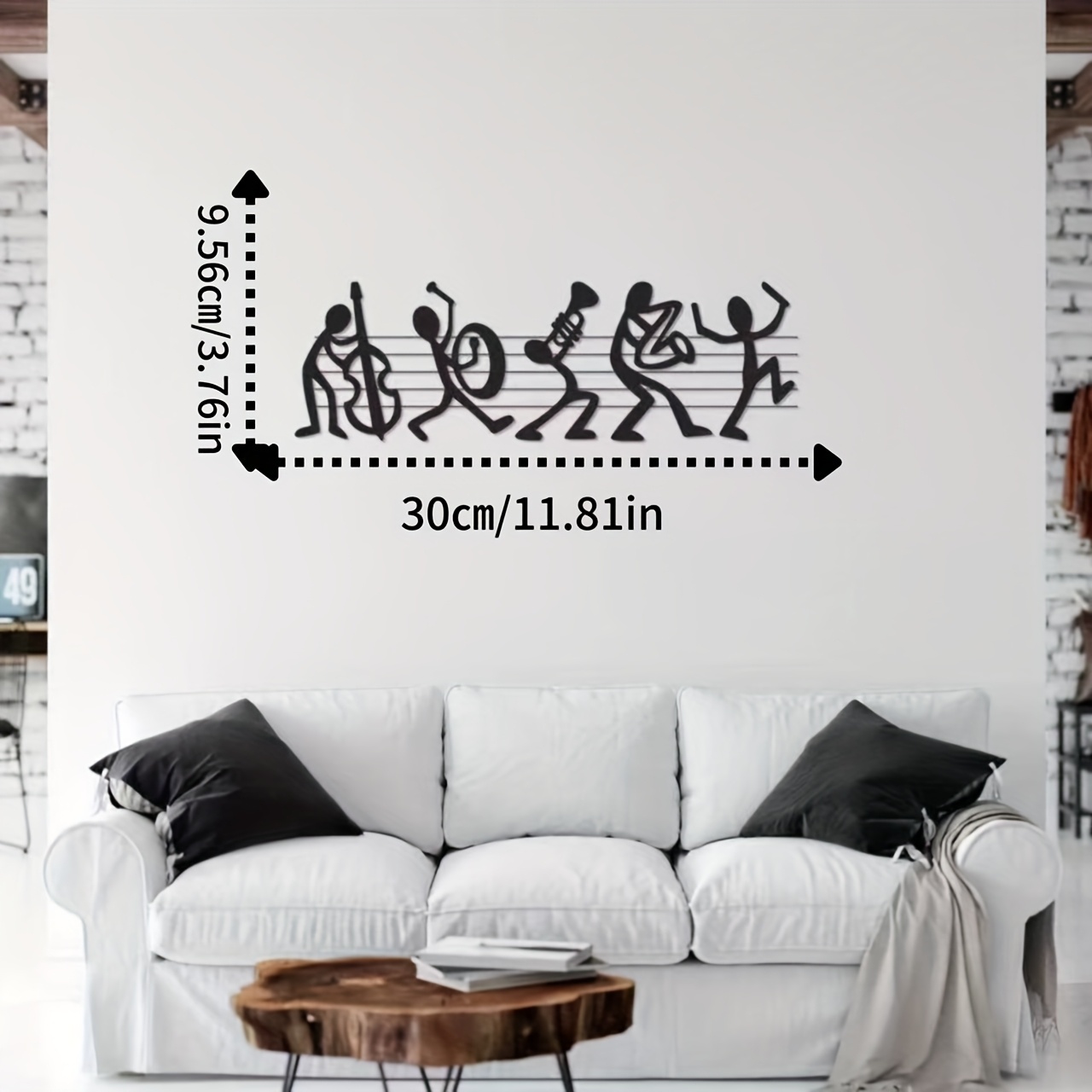 ヴィンテージ音符メタルウォールアート壁飾り鉄製飾り板リビング - Audio Music Live のレビューと価格