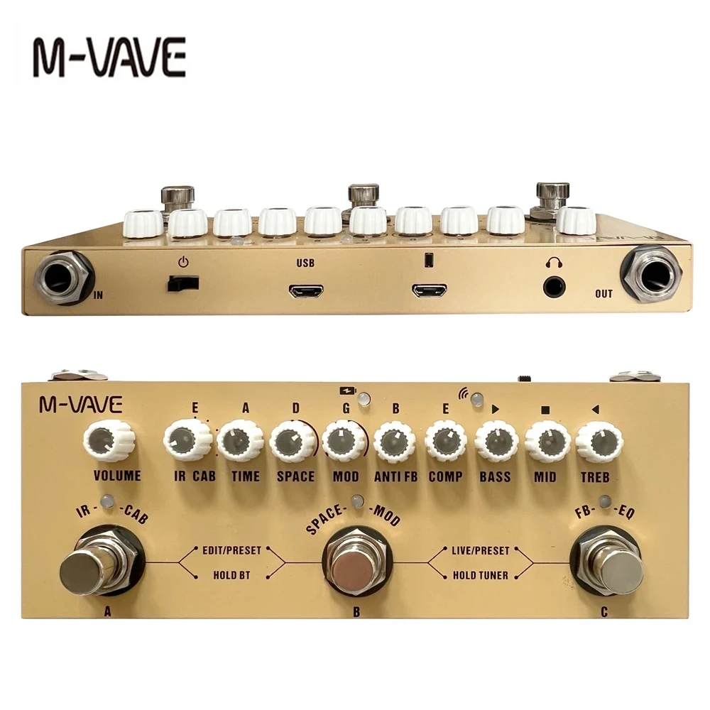 M-vave cube-充電式マルチエフェクトペダル,電気ア - Audio Music Interface のレビューと価格